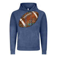 Vintage Denim western football leopard turquoise pattern Vintage Hoodie - Artiststas