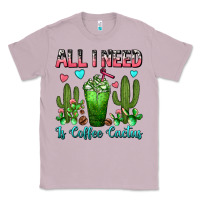 Lilac All I Need Is Coffee Cactus Frappe Classic Tee - FaDigitalArtStudio