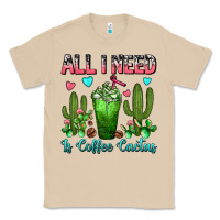Mushroom All I Need Is Coffee Cactus Frappe Classic Tee - FaDigitalArtStudio