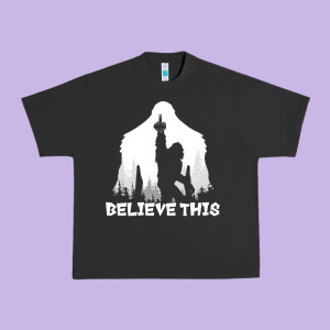 Bigfoot T  Shirt Believe This T  Shirt Urban Heavy Tee Designed By Linhvisuals