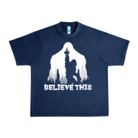 Navy bigfoot t  shirt believe this t  shirt Urban Heavy Tee - linhVisuals