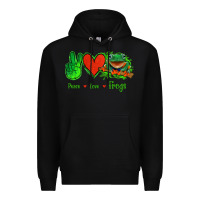 Black Peace Love Frogs Premium Hoodie - Jasminsmagicworld
