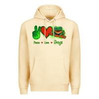 Pina Colada Peace Love Frogs Premium Hoodie - Jasminsmagicworld