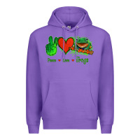 Purple Peace Love Frogs Premium Hoodie - Jasminsmagicworld