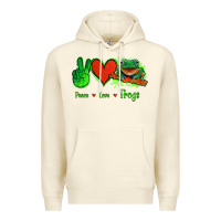 Sandshell Peace Love Frogs Premium Hoodie - Jasminsmagicworld