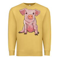 Antique Gold sitting pig Premium Sweatshirt - RanaPortraitStore