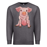 Charcoal Heather sitting pig Premium Sweatshirt - RanaPortraitStore