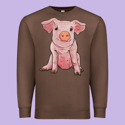 Sitting Pig Premium Sweatshirt Designed By Ranaportraitstore