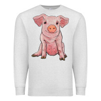 Oatmeal Heather sitting pig Premium Sweatshirt - RanaPortraitStore