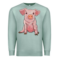Seafoam sitting pig Premium Sweatshirt - RanaPortraitStore