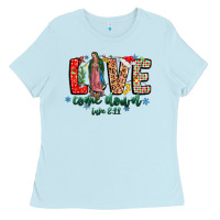 Baby Blue Love ComeDown Luke 2.11-2 Ladies Tee - CowhideDigitalArt