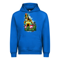 Cobalt Idaho Map Sunflower Cactus Serape Urban Hoodie - RanaPortraitStore