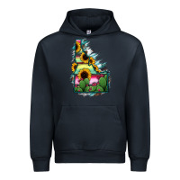 Navy Idaho Map Sunflower Cactus Serape Urban Hoodie - RanaPortraitStore