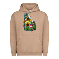 Pigment Burro Idaho Map Sunflower Cactus Serape Urban Hoodie - RanaPortraitStore