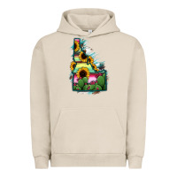 Pigment French Oak Idaho Map Sunflower Cactus Serape Urban Hoodie - RanaPortraitStore