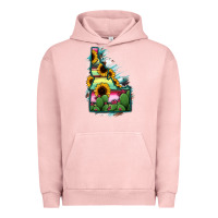 Pigment Salmon Idaho Map Sunflower Cactus Serape Urban Hoodie - RanaPortraitStore
