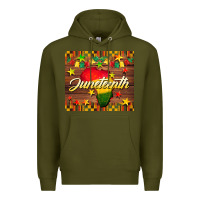 Army Green Juneteenth Premium Hoodie - BarkalooDesign