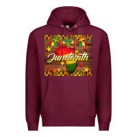 Burgundy Juneteenth Premium Hoodie - BarkalooDesign