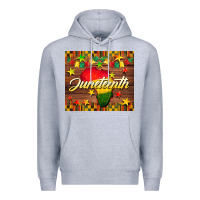 Heather Grey Juneteenth Premium Hoodie - BarkalooDesign
