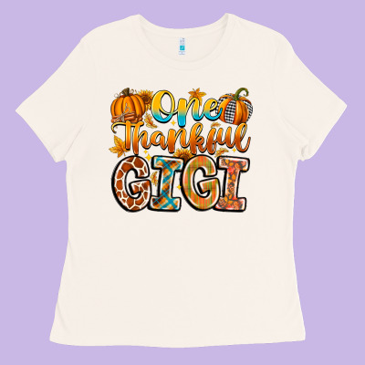 One Thankful Gigi Ladies Tee Designed By Cowhidedigitalart