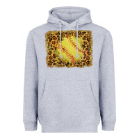 Heather Grey watercolor glitter leopard softball background Heavyweight Hoodie - RanaPortraitStore