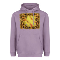 Lavender watercolor glitter leopard softball background Heavyweight Hoodie - RanaPortraitStore