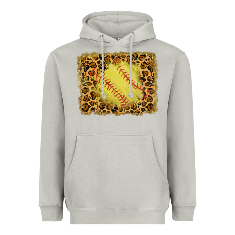 Watercolor Glitter Leopard Softball Background Heavyweight Hoodie by RanaPortraitStore | Teevron