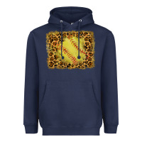 Navy watercolor glitter leopard softball background Heavyweight Hoodie - RanaPortraitStore
