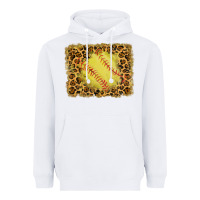 White watercolor glitter leopard softball background Heavyweight Hoodie - RanaPortraitStore