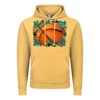 Vintage Mustard sports basketball background Vintage Hoodie - Artiststas