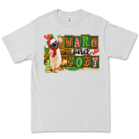 Dove Grey Warm And Cozy Penguin Premium Tee - FaDigitalArtStudio