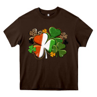 Chocolate Brown Irish flag shamrock St. Patricks Day Heavy Core Tee - FaDigitalArtStudio