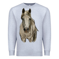 Heather Grey horse Premium Sweatshirt - RanaPortraitStore