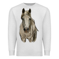 Oatmeal Heather horse Premium Sweatshirt - RanaPortraitStore
