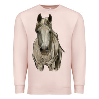 Pale Pink horse Premium Sweatshirt - RanaPortraitStore