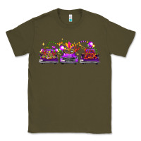Army Green Mardi Gras Farm Trucks Classic Tee - FaDigitalArtStudio