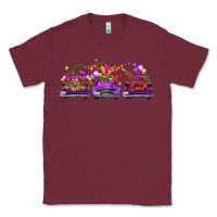 Burgundy Mardi Gras Farm Trucks Classic Tee - FaDigitalArtStudio