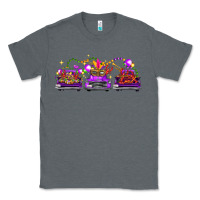 Charcoal Heather Mardi Gras Farm Trucks Classic Tee - FaDigitalArtStudio