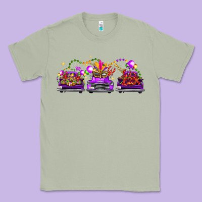 Mardi Gras Farm Trucks Classic Tee Designed By Fadigitalartstudio