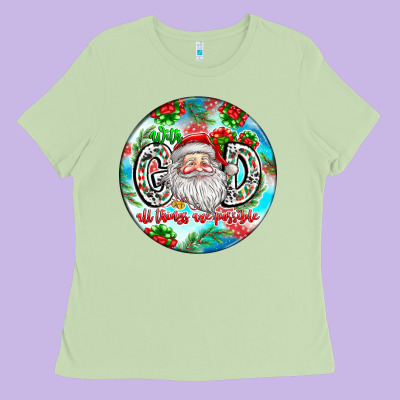 With God All Things Are Possible Ladies Tee Designed By Cowhidedigitalart
