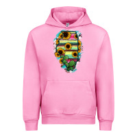Fuchsia Pink Illinois Map Sunflower Cactus Serape Urban Hoodie - RanaPortraitStore