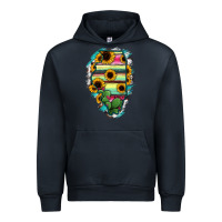 Navy Illinois Map Sunflower Cactus Serape Urban Hoodie - RanaPortraitStore