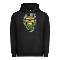 Pigment Black Illinois Map Sunflower Cactus Serape Urban Hoodie - RanaPortraitStore