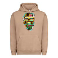 Pigment Burro Illinois Map Sunflower Cactus Serape Urban Hoodie - RanaPortraitStore
