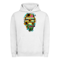 Pigment Lunar Rock Illinois Map Sunflower Cactus Serape Urban Hoodie - RanaPortraitStore