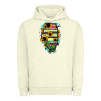 Pigment Pistachio Illinois Map Sunflower Cactus Serape Urban Hoodie - RanaPortraitStore