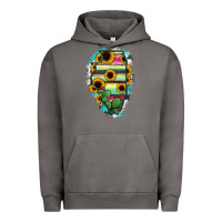 Pigment Tornado Illinois Map Sunflower Cactus Serape Urban Hoodie - RanaPortraitStore