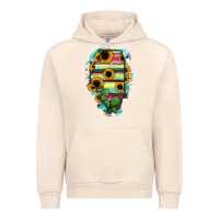 Sandshell Illinois Map Sunflower Cactus Serape Urban Hoodie - RanaPortraitStore