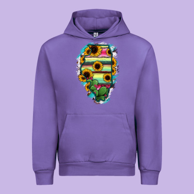 Illinois Map Sunflower Cactus Serape Urban Hoodie Designed By Ranaportraitstore