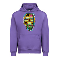 Tulip Illinois Map Sunflower Cactus Serape Urban Hoodie - RanaPortraitStore
